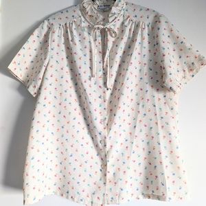 Vintage 80s secretary blouse